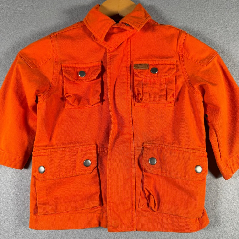 Polo Ralph Lauren Kids Orange Cotton Field Jacket 3/3T DK345512
